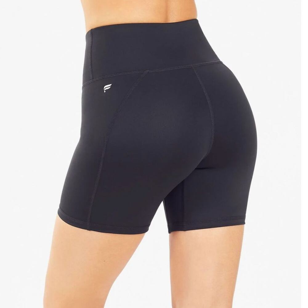 Fabletics High-Waisted UltraCool Shorts Black High Rise Biker Shorts Small